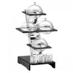 Totem Buffet Stand with 4 Glass Bowls x 0.5 Lit