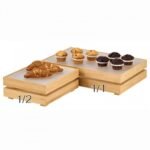 Crate Neutral Display Module GN1/2 Eco Friendly Bamboo plus Frost Acrylic 32,5x26,5cm for desserts-appetizers