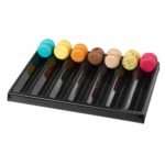 Macaron Tray 7 rows Black High Gloss Acrylic for 70 Macarons