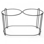 Squillo Buffet Riser for stackable bowls 2xD23x25h Black Mat Steel