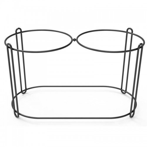Squillo Buffet Riser for stackable bowls 2xD23x25h Black Mat Steel
