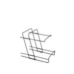 black mat folding metal stand for baskets -2 tiers