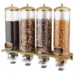 classix design commercial dispenser 4 x 8 liters gold