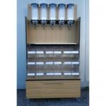 economy fixture basic with 5 dispensers and 9 scoop bins-sells up to 23 items
