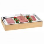 Buffet Cooling Tray TREND GN1/1 for cold slices Solid Beech Wood Natural finnish