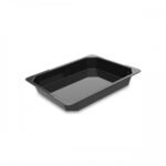octagon 5 cm tray gn 1/2 black high impact  plexiglass