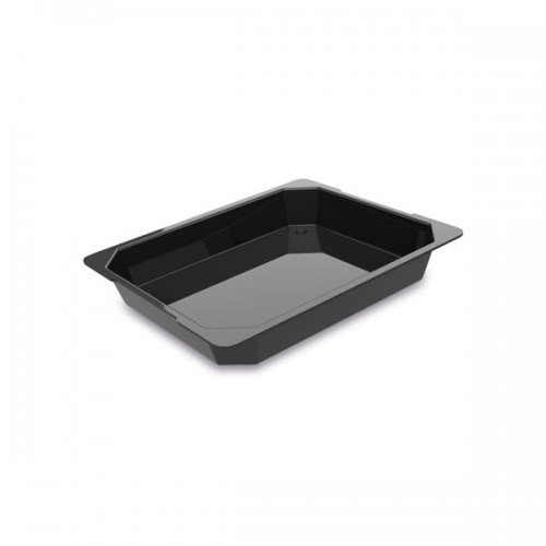 octagon 5 cm tray gn 1/2 black high impact  plexiglass