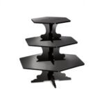 3 level cake stand φ 30 cm high gloss black plexiglass